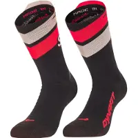 Dynafit - Trail running tøj - Ultra Crew Socks Black Out Ultra Coral til Unisex - Størrelse 39-42 - Lyserød