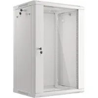 Lanberg - Rack kabinet - vægmonterbar - grå, RAL 7035 - 18U - 19