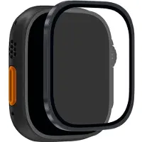 Puro Tempered Glass med titanium-ramme til Apple Watch Ultra / Ultra 2 / Ultra 3 - sort