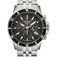 Swiss Alpine Military Herreur 7022.9137 Alpine by Grovana Sort/Stål