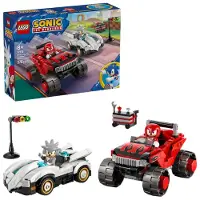 LEGO Sølv Bil Mod Knuckles Monster Truck Byggespil