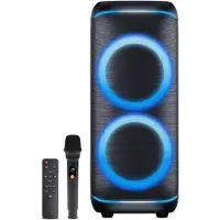 Denver BPS-470 - Bluetooth Party Speaker with LED light & 2 x 10" woofers - Black