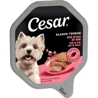 Cesar Økonomipakke: 28 x 150 g alubakker - Klassisk terrine – kalv og fjerkræ