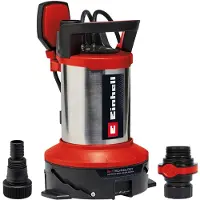 Einhell GE-DP 7535 N LL ECO, 750 W, Vekselstrøm, 0,9 bar, 18500 l/t, IPX8, Sort, Rød, Rustfrit stål