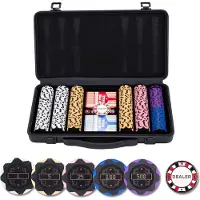 Quint Poker-sæt 300 chips med værdier 14g