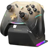 Machenike G5Pro Premium Edition trådløs gamecontroller med ladestation - sort/guld