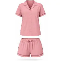 LEAFLETIC Shorty 'Women’s Night Wear Short Set' gammelrosa