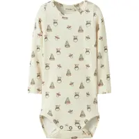 Lil´ Atelier Lil' Atelier Body l/æ - Rib - NbnGavo - Turtledove/Toy - - 68 - Body L/Æ