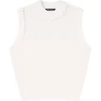 Armani Exchange A|X Armani Exchangetil kvinder. XW001906AF21574U1003 Hvid finstrikket top (XS), Casual, Bomuld