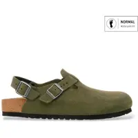 Birkenstock Birkenstocktil mænd. 1030616 Tokio lædertræsko (Regular pasform) grøn (43), Fast, Ruskind, Ingen, Casual