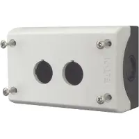Eaton M22-I2 216537 Surface mounted housing 2 installationspunkter, Til fastgørelse i jorden (Ø x H) 22 mm x 80 mm NØD-Stop Antracit 1 stk Piece