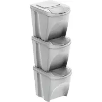 Keden Sortibox Sæt Med 3 Genbrugsbeholdere 3x25l
