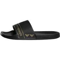 Emporio Armani EA7unisex. 7X000110_AF15128 Chanclas Tape Slide sort (39), Fast, Ingen, Badetøj, PVC