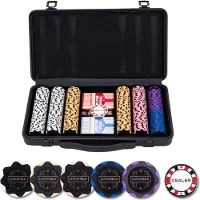 Longfield Poker-sæt 300 chips uden værdier 14g