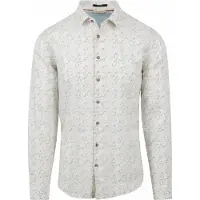 No-excess Linnedskjorte Offwhite Print Off-white Flerfarvet måle