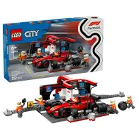 LEGO City 60443 F1-pitstop og pitcrew med Ferrari-bil