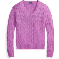 Ralph Lauren Polo Ralph Laurentil kvinder. 211971870513 Lyserød bomuldssweater i snoet strik (S), Casual, Pink, Lange ærmer