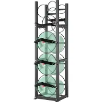 Vevor Kølemiddeltankstativ, med 3 x 14,6 kg og 3 andre små flasketanke, Cylindertankstativ 30,8 x 30,8 x 127,8 cm, Kølemiddelcylinderstativ og holdere til freon, gasser, ilt, nitrogen