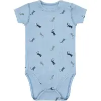 Hust and Claire Body k/æ - Bambus - HcBuller Lizards - Light Blu - - 1 år (80) - Body K/Æ