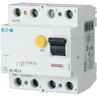 Eaton Fejlstrømsafbryder (RCD) 63A 30mA, 4P, type A, 72mm bred