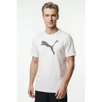 Puma T-shirt Teamrise Logo - White, størrelse XX-Large