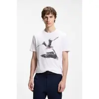 HUGO T-shirt i bomuldsjersey med dyregrafik