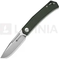 SENCUT Braxx S25089-2, Satin D2, Green Canvas Micarta pocket knife