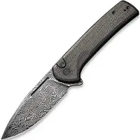 CIVIVI Conspirator Damascus foldekniv, dark green micarta