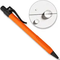 Rite in the rain Vejrbestandig holdbar orange klikkerpen - sort bl?k (nr. OR11)