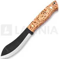 Brisa Nessmuk 125 kniv, left, stabilized curly birch