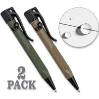Rite in the rain Vejrbestandig oliven trist og flade m?rk jord mini bolt-action penne - sort bl?k 2 pakke (nr. TAC20)