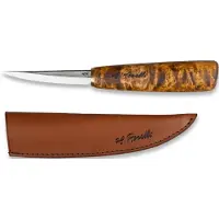 Roselli Carving knife RIR112 Carbon Steel, Curly birch, woodcarving knife