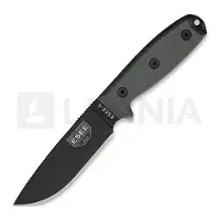 ESEE Model 4, black/black, tan plastic sheath, nylon sheath