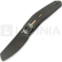Reate VK-CLU foldekniv, Black DLC Titanium, Frosted Satin Black DLC