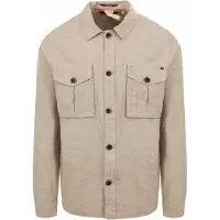 No-excess overshirt i beige linned Beige måle