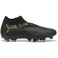 Puma FUTURE 8 MATCH FG/AG Football Boots Unisex, Shoes, Black/Fizzy Light/Green Terrain, 42