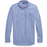 Ralph Lauren Polo Ralph Laurentil mænd. 710928254008 Slim fit blå poplinskjorte med stretch (XL), Casual, Bomuld, Klassisk, Lange ærmer