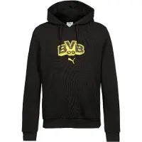 Puma Borussia Dortmund ftblCULTURE Hoodie Men, Football, Black/Faster Yellow, M