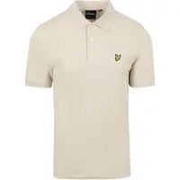Lyle & Scott Poloshirt Ensfarvet Fløde Beige måle