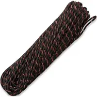 Marbles Paracord 550, Black/Orange Reflective 30,5m