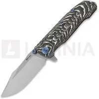 Reate 9D-V2 foldekniv, White Storm Fat Carbon, Satin