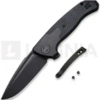 We Knife Press Check foldekniv, drop point, sort