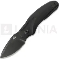 Twisted Assisted Fortis Drop Point foldekniv, Black G-10, Blackwash