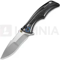 We Knife Tighe Down, Polished Orange Peel Ti/Rose CF, Satin