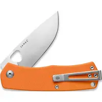 The James Brand The Folsom - Orange / Stainless / G10 / Straight foldekniv