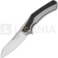 Kizer Cutlery Draca S45VN foldekniv, Gray Titanium & Carbon Fiber, Stonewash