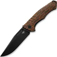 Bestech Keen II - Blackwash - G10, orange, sort