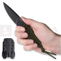ANV Knives P100 - Sleipner Cerakote - Paracord kniv, olivengrønn