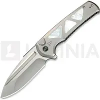 We Knife Sylox foldekniv, Gray Ti/Mother Of Pearl, Satin
