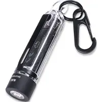 Nextorch Lygte K40 300/700lm/78m 180mAh/USB-C opladelig m nøglering Hvid/rød/blå/UV + strobelys
